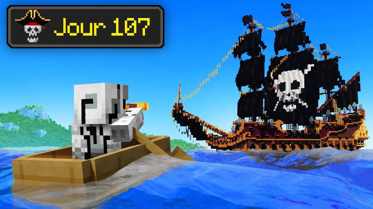 J'ai organisé une guerre Pirate avec 100 joueurs ! (pendant 100 jours)