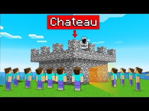 100 Noobs essayent de piller mon chateau en Bedrock…