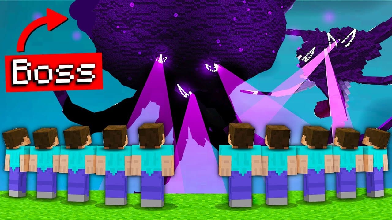 Est-ce que 100 joueurs peuvent tuer le Wither Storm ? (le boss impossible de Minecraft)
